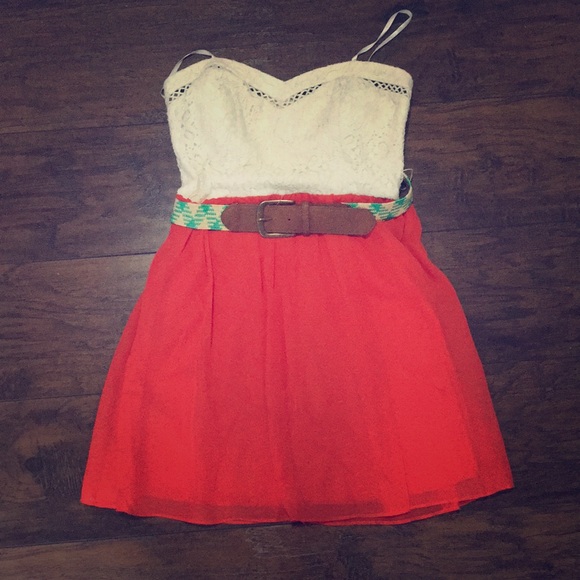 City Triangles Dresses & Skirts - Orange and cream dress